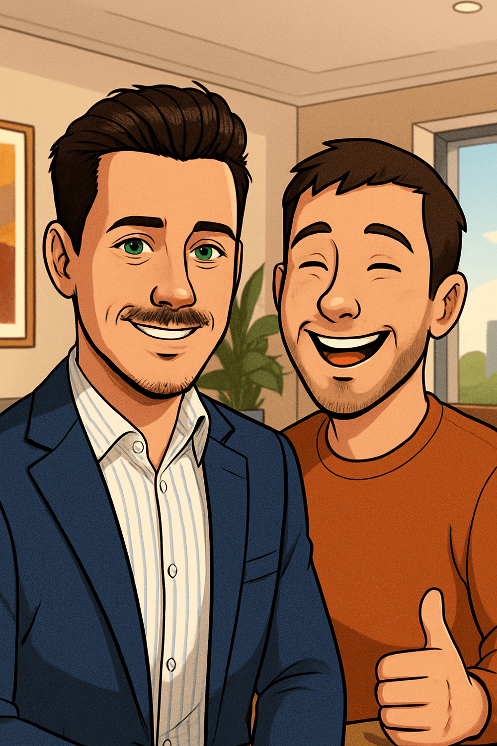 James Avachov with a happy real estate agent