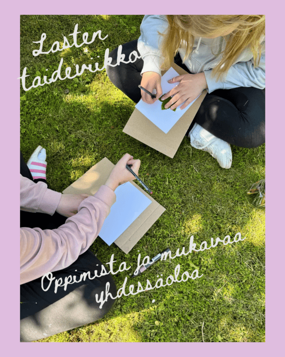 Lasten taideviikko Turussa kesällä 2026. Taideviikolla piirretään ja maalataan myös ulkona. Taideleiri on mukavaa yhdessäoloa ja on suunnattu 10-13-vuotiaille.