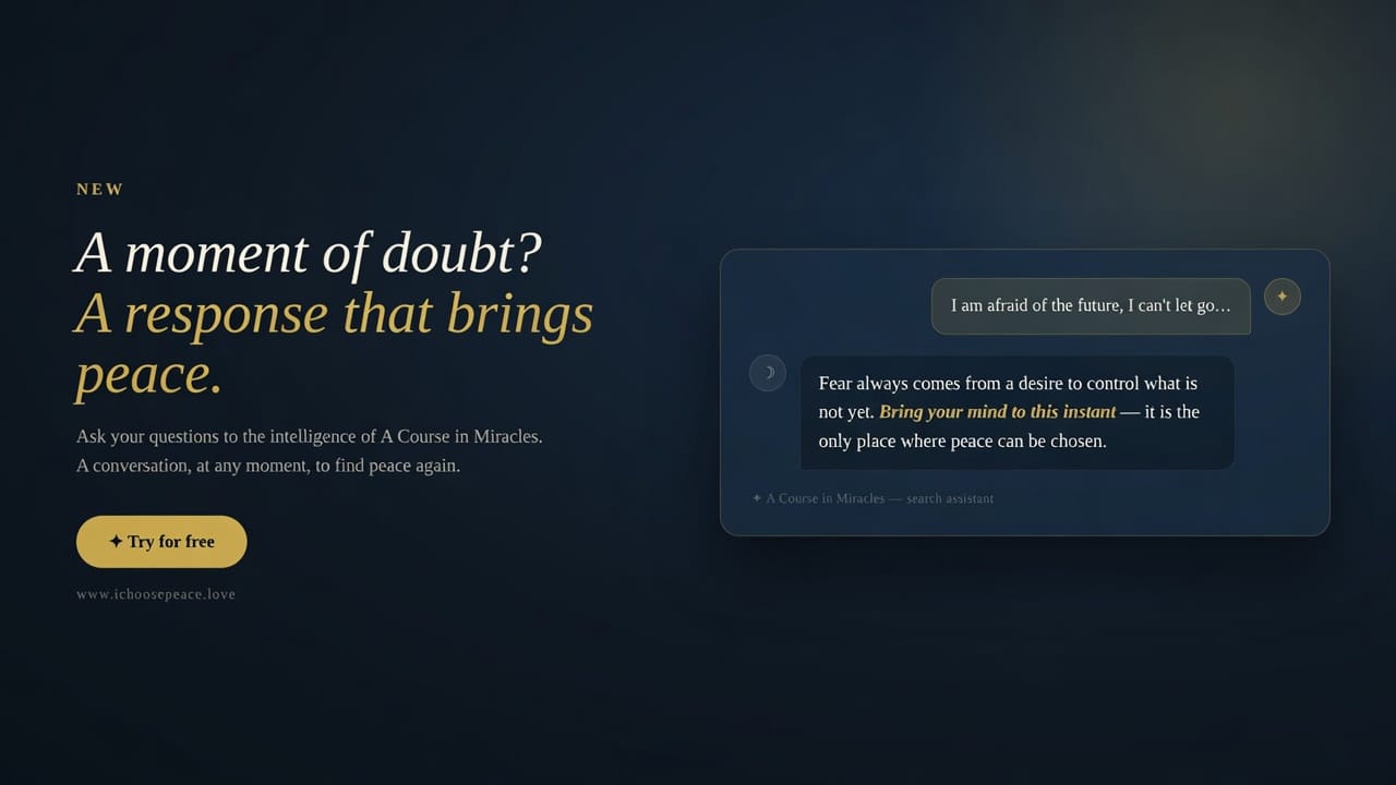 ACIM Chatbot app by "A course in miracles"