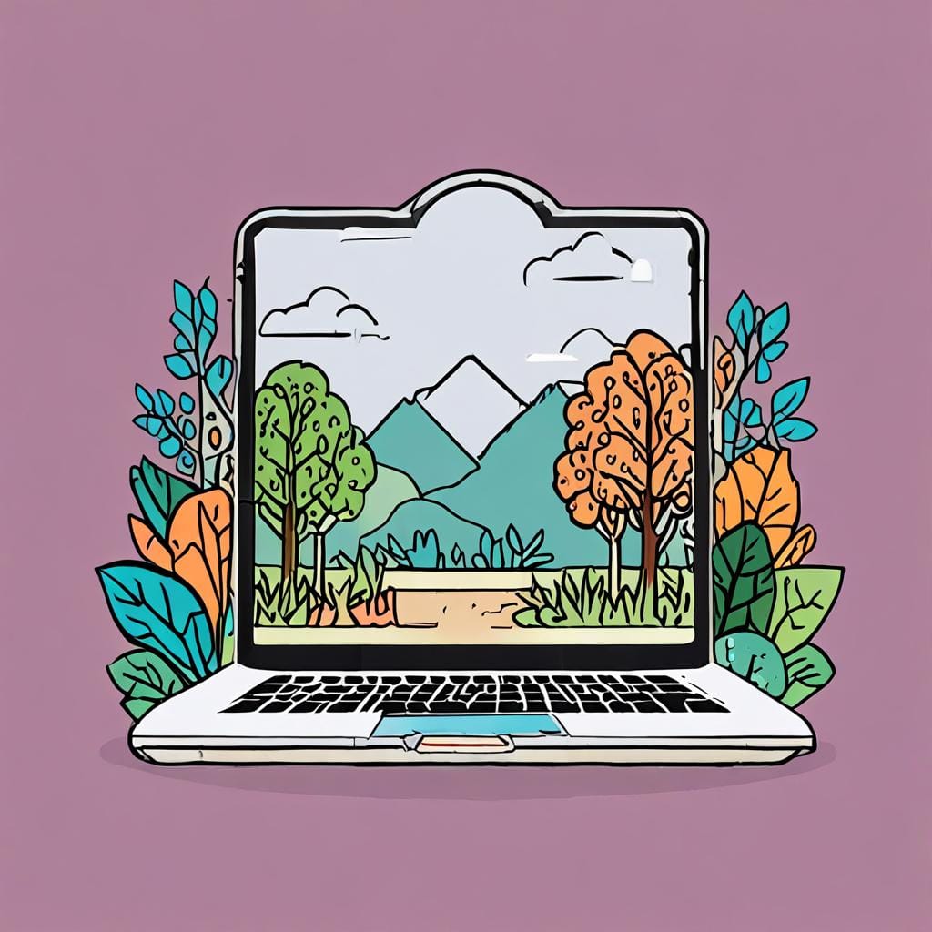 online course laptop garden