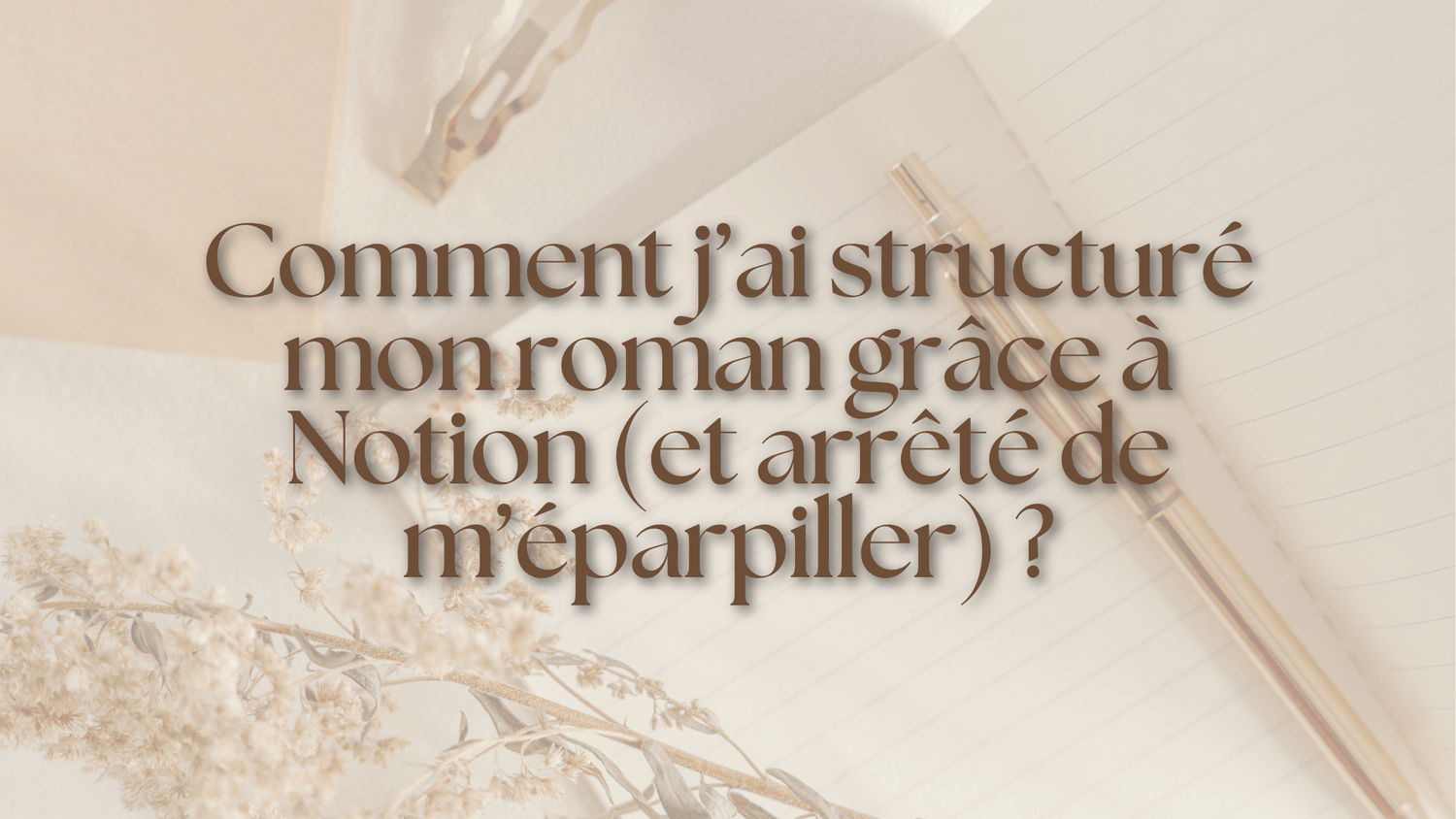 notion ; roman ; écriture ; comment écrire un livre ; comment écrire un roman ; organisation ; planifier son roman