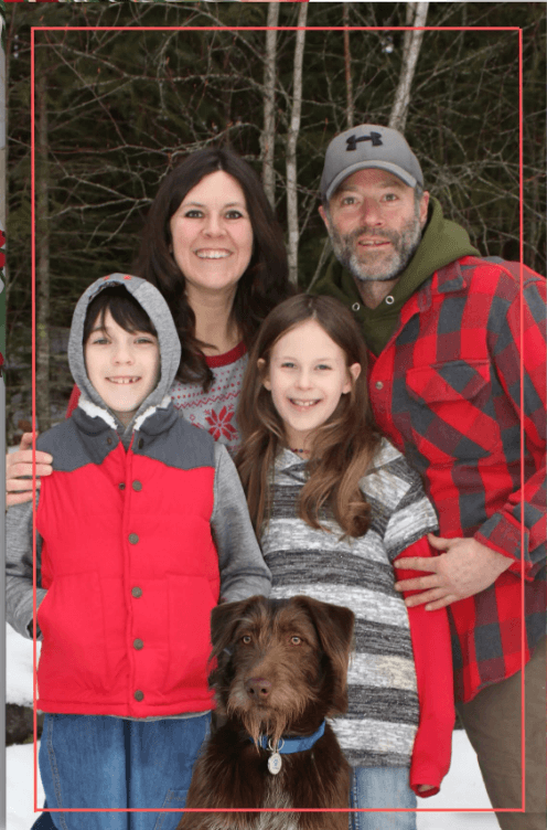 Heather Boers with her family