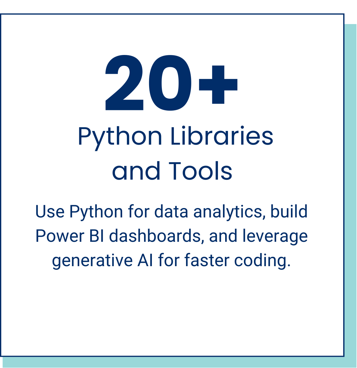 20+ Python Libraries & Tools — Use Python for analytics, build Power BI dashboards, and leverage generative AI.