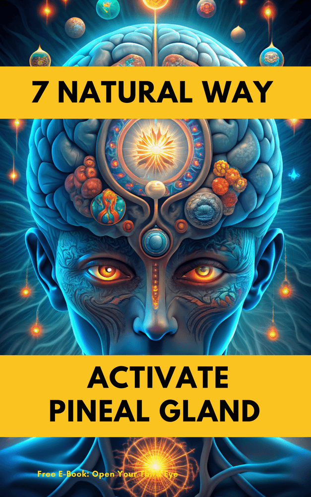 Free E-Book: Discover the Power of the Pineal Gland, A vibrant image of a human head with a glowing pineal gland, accompanied by the title "7 Natural Ways to Activate Your Pineal Gland."