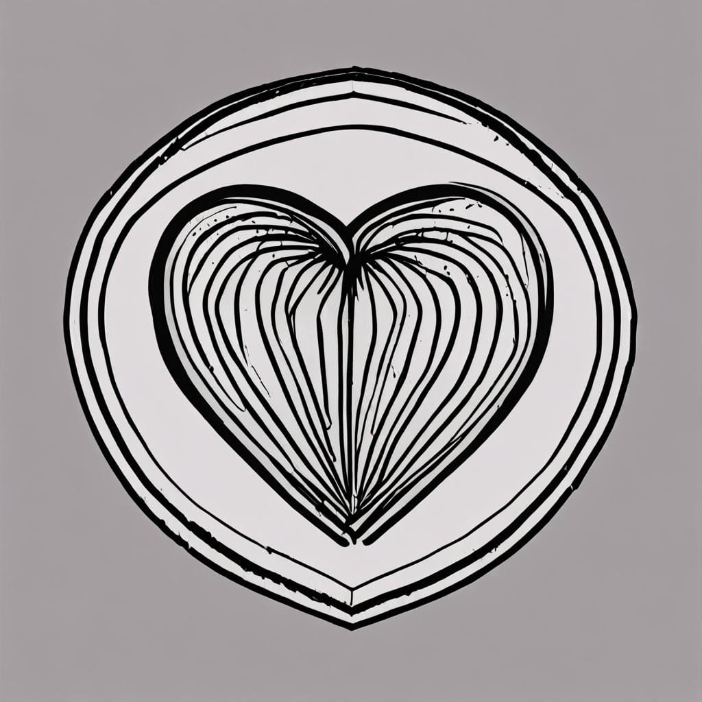 heart shield line icon