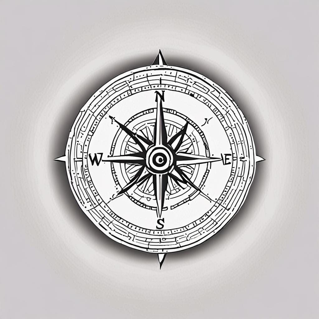 compass line icon
