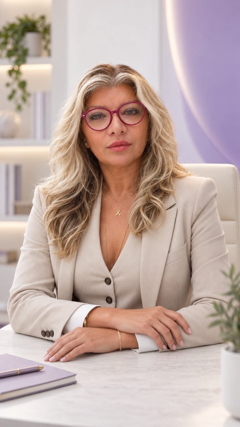 Nidya Caro, founder of NeuroReInvent, in a professional coaching setting.