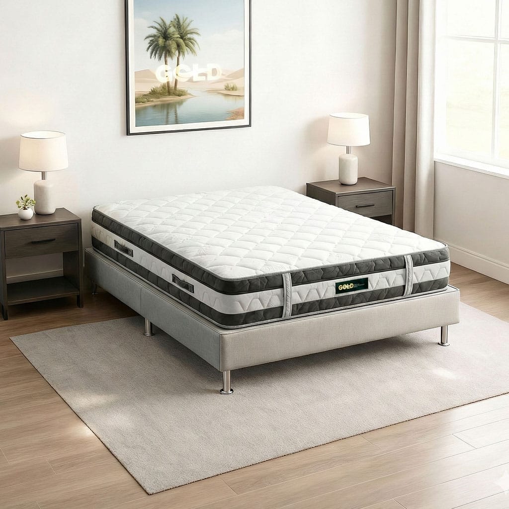 combo colchón base cama