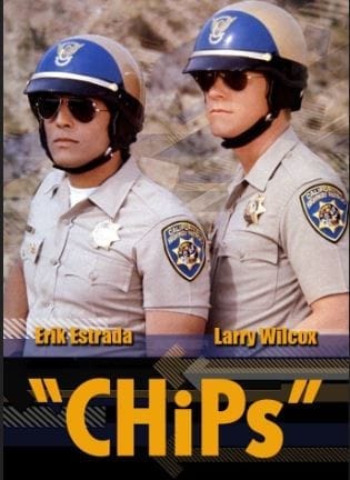 Deze foto refereert naar mijn idool als kind. Ik wilde toen secretaresse worden van Erik Estrada :-)