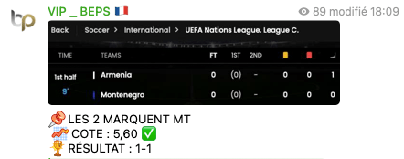 Résultat de pronostic 33