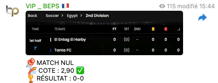 Résultat de pronostic 37