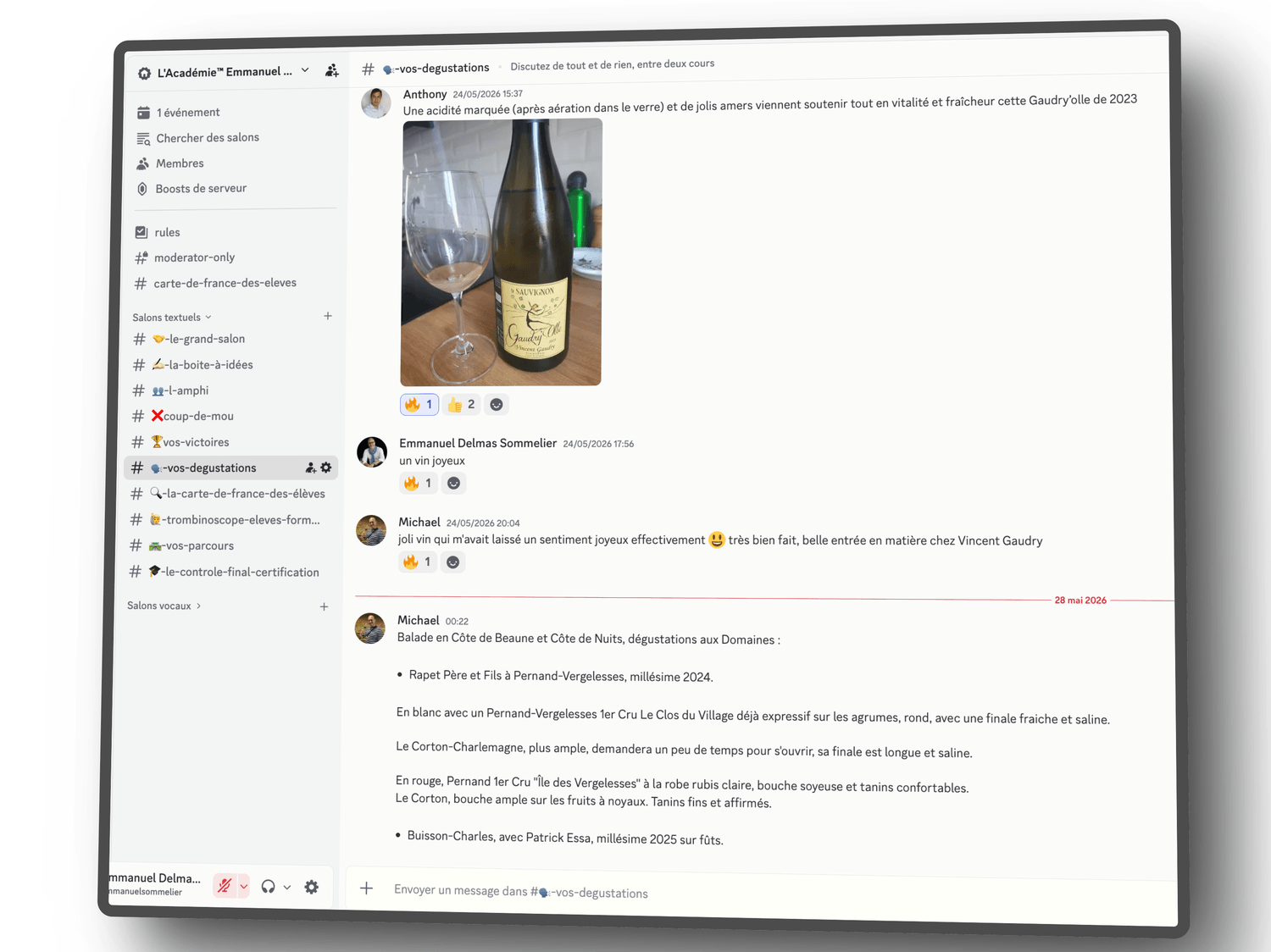 L'Académie Emmanuel Delmas permet à l'amateur de devenir expert en vins