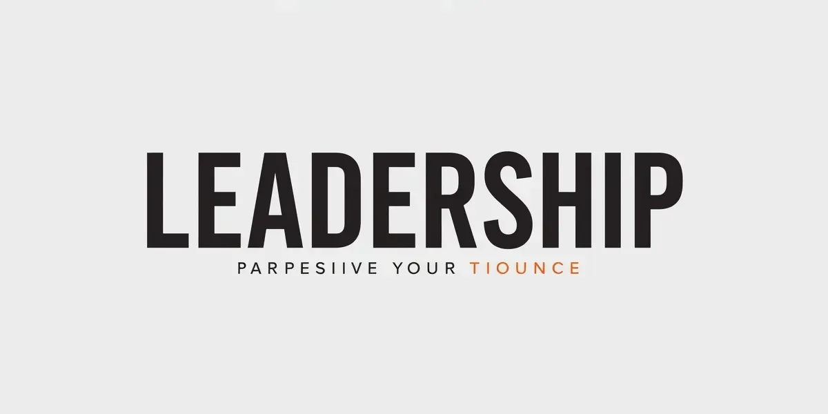 leadership book cover with bold title