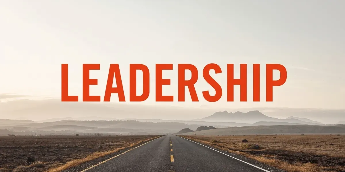 leadership book cover with bold title