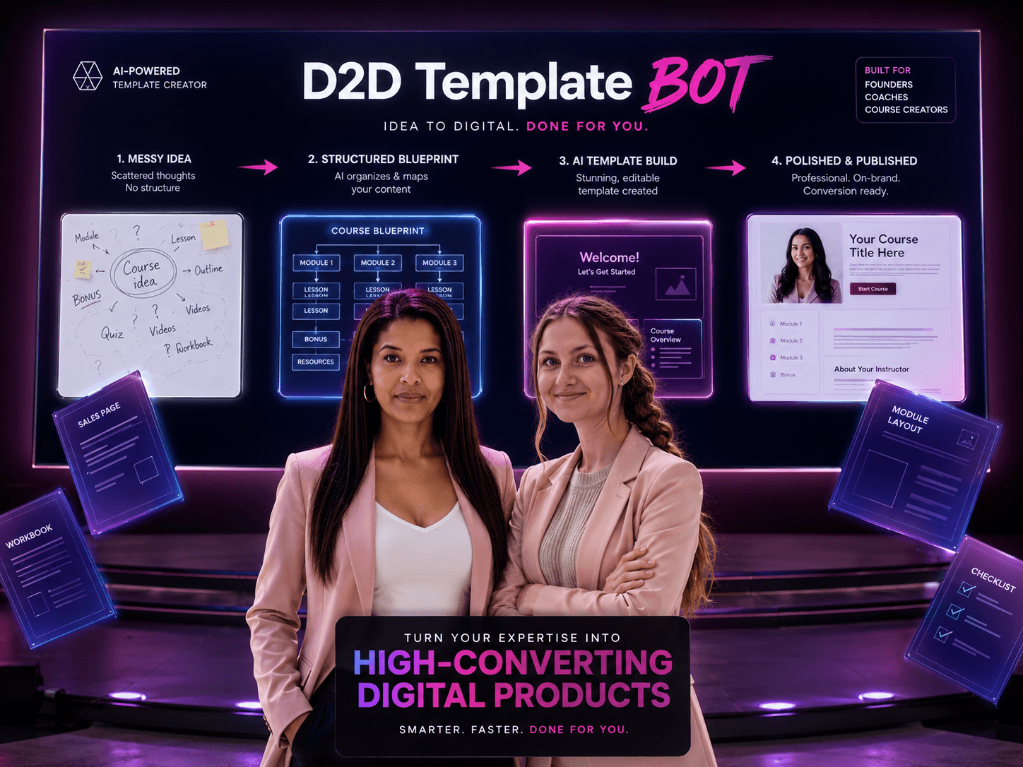 Lucille and Sunell - Creators of D2D Template BOT