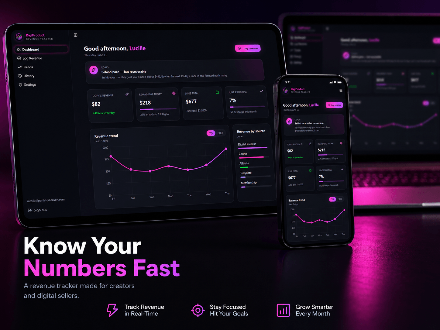 RevenueSpark Analytics Workspace