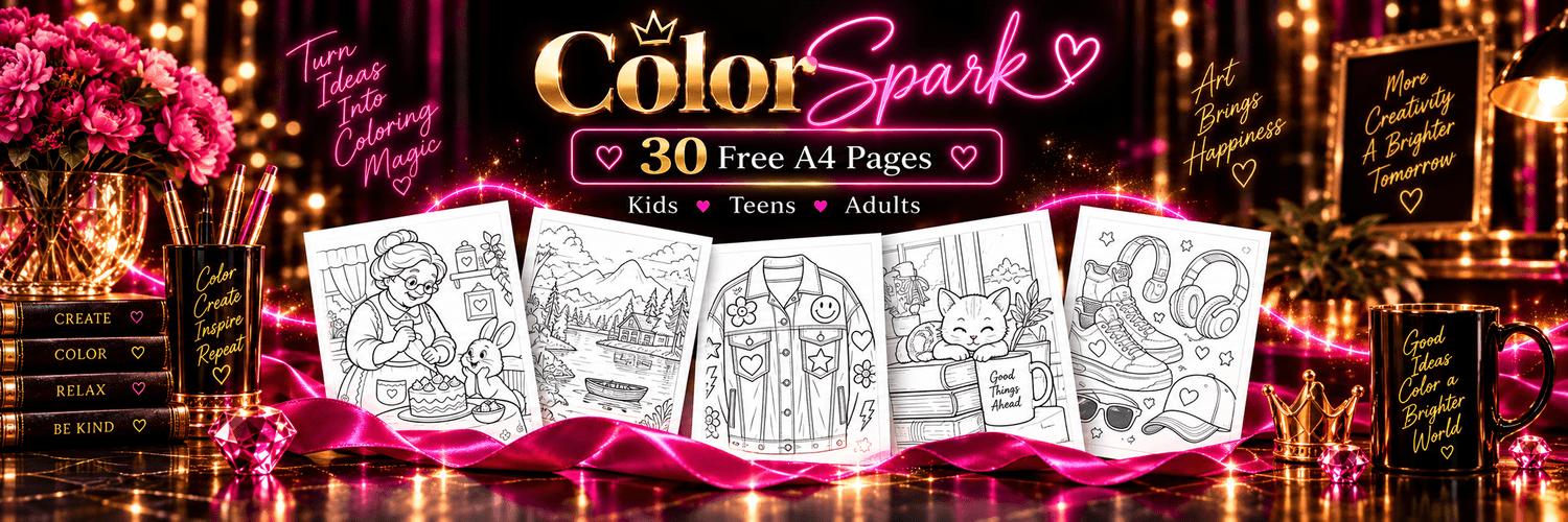 30 free A4 pages for Kids, Teens and Adults