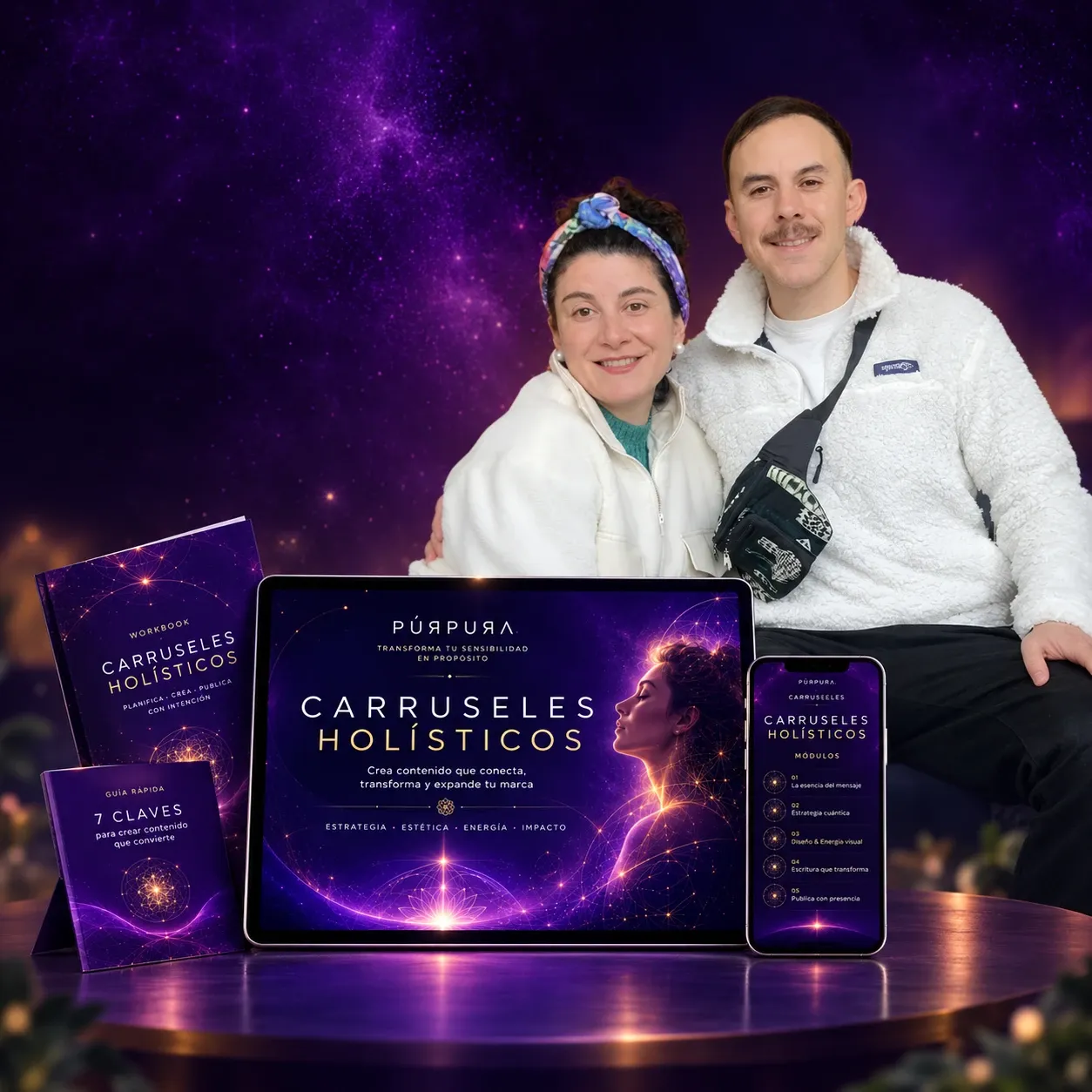 Alejandra Jaramillo y Daniel Donoso con Carruseles Holísticos