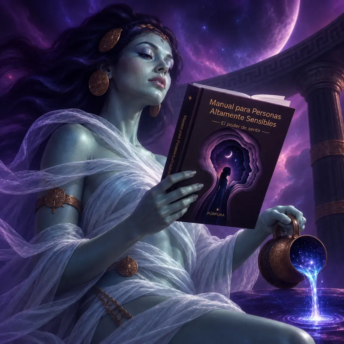 Mujer leyendo el Manual para Personas Altamente Sensibles