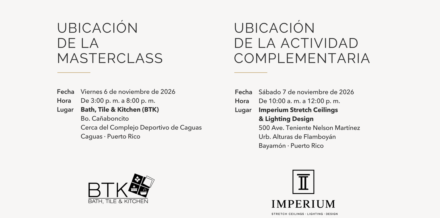 Actividad complementaria en Imperium Stretch Ceilings & Lighting Design, Bayamón, Puerto Rico.
