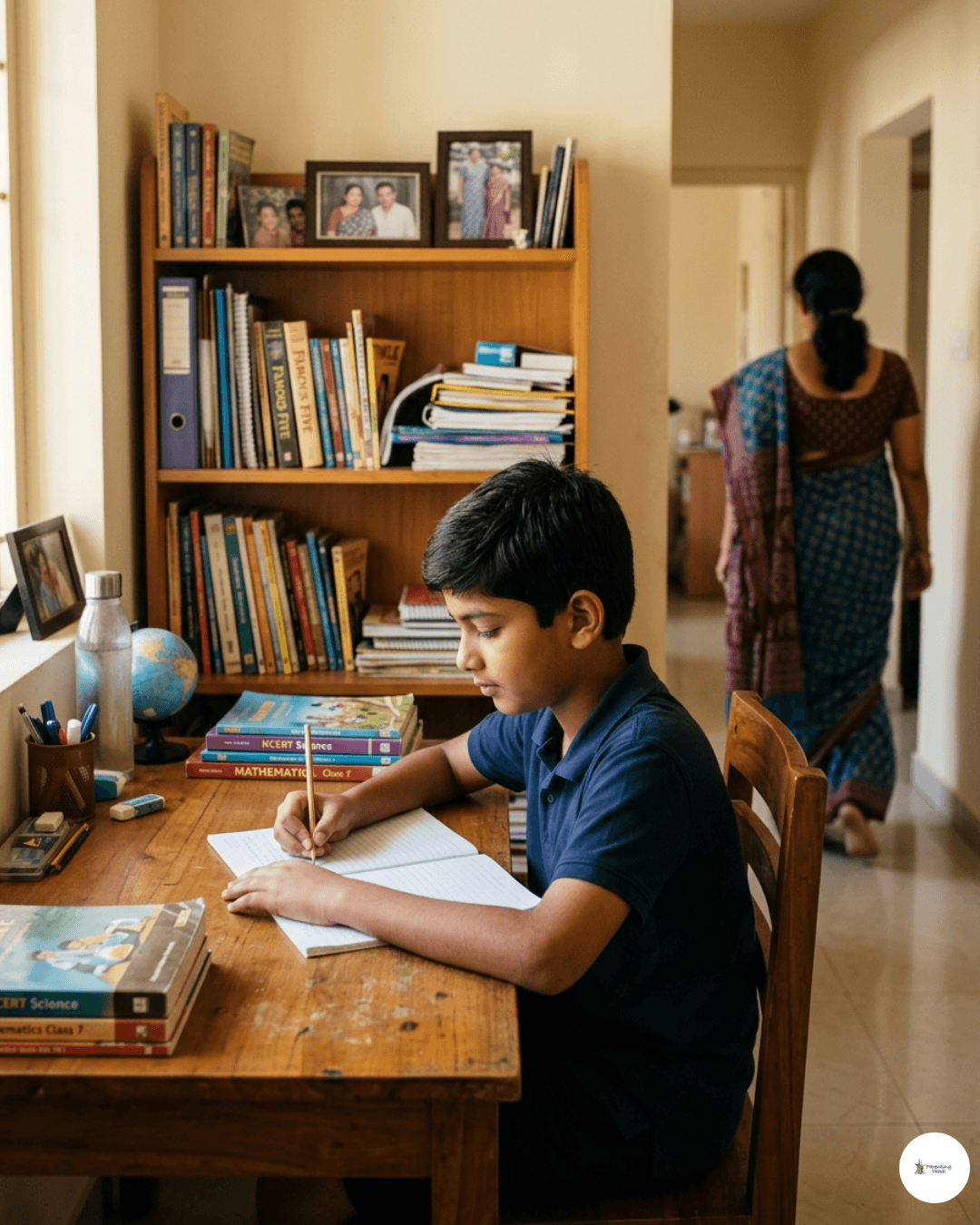 Child writing on its own