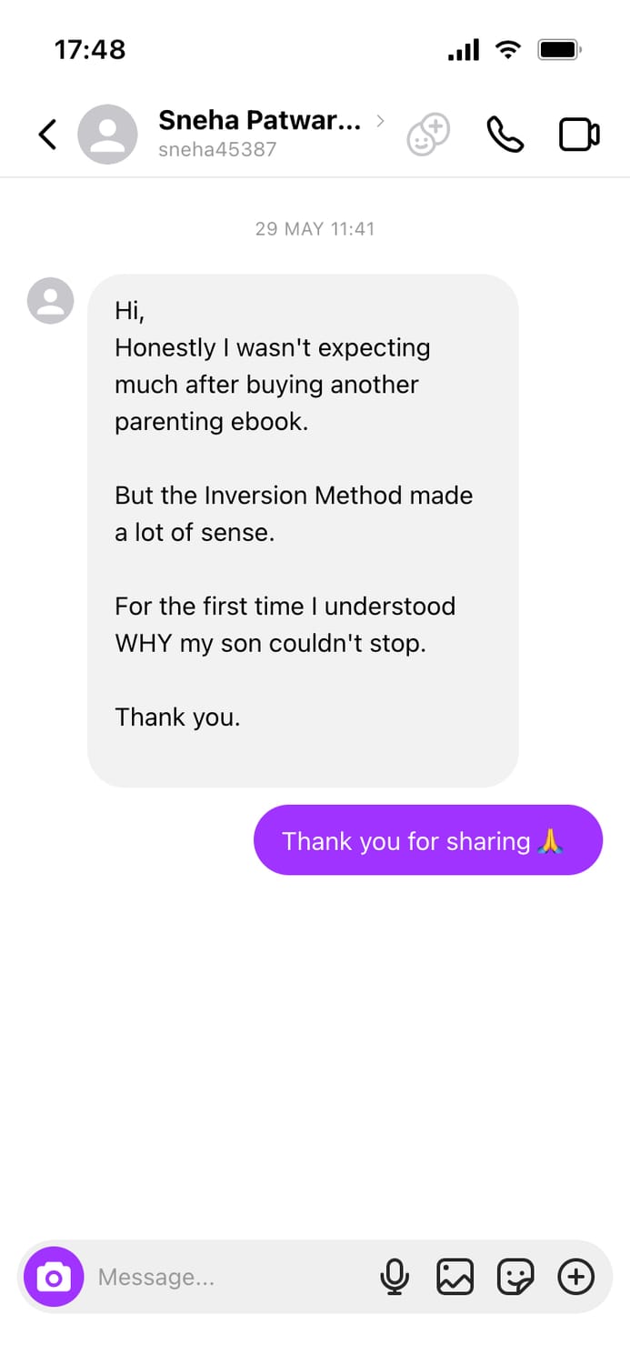Parent testimonial