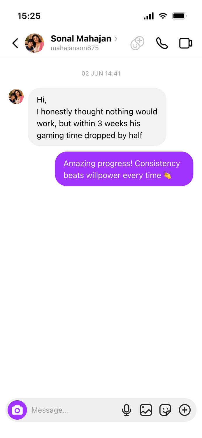 Parent testimonial