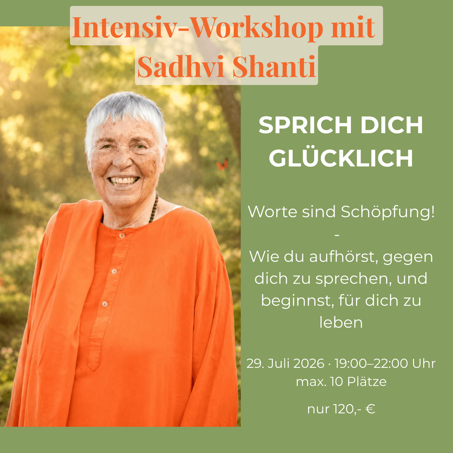 Sprich dich glücklich – Intensiv-Workshop mit Sadhvi Shanti
