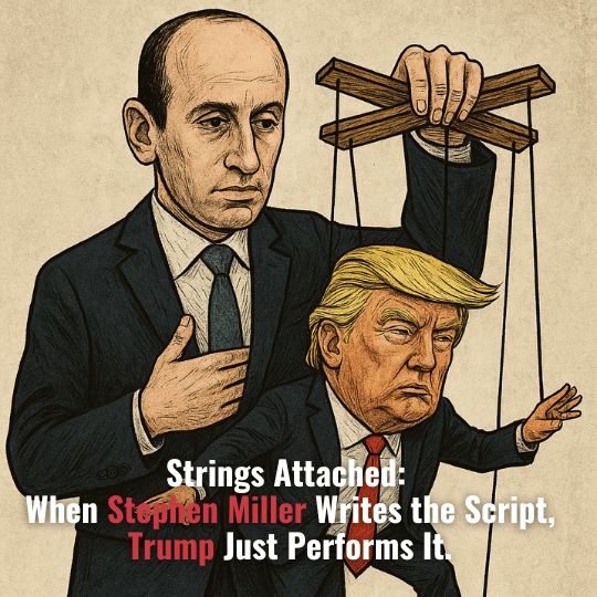 Strings Attached: When Stephen Miller Writes the script Trump just performs it