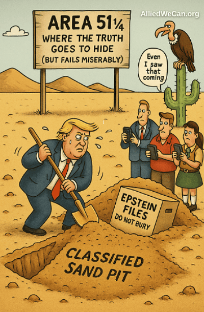 Donald Trump burying the Epstein files