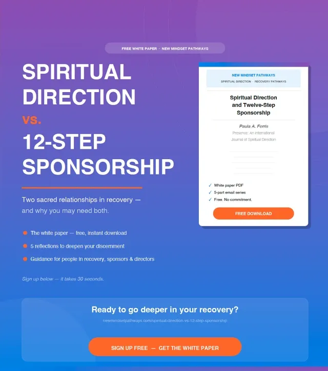 Spiritual Direction vs 12- step sponsor whitepaper