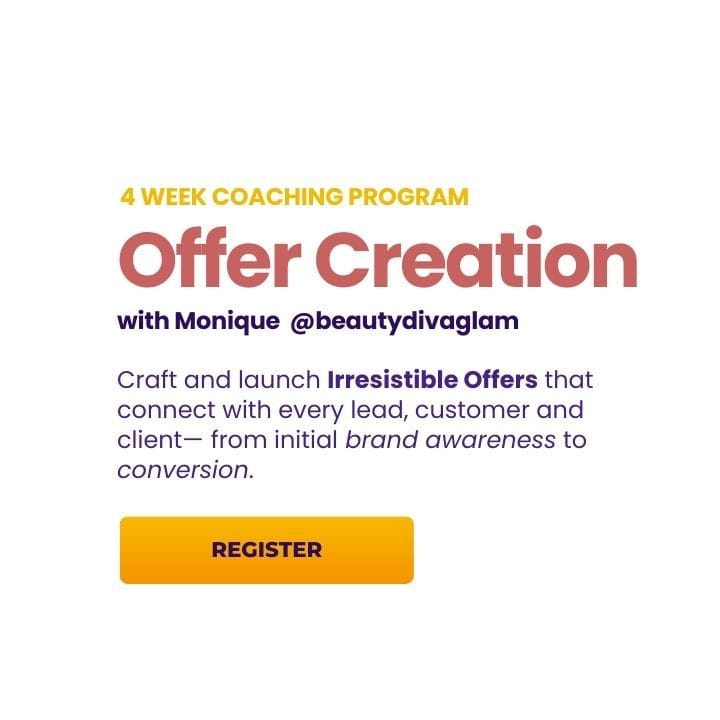 Offer Creation & Promotions ~ 4 week program