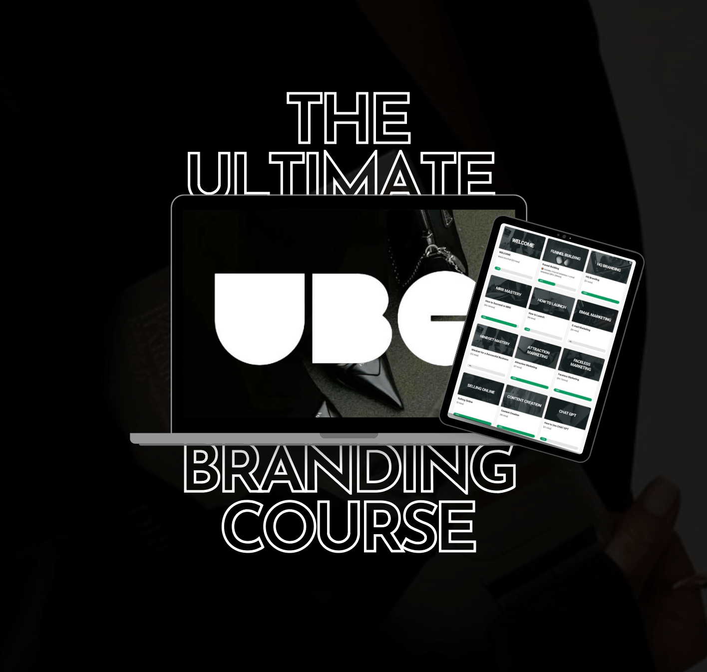 Der digitale Kurs The Ultimate Branding Course (UBC) ist dargestellt.