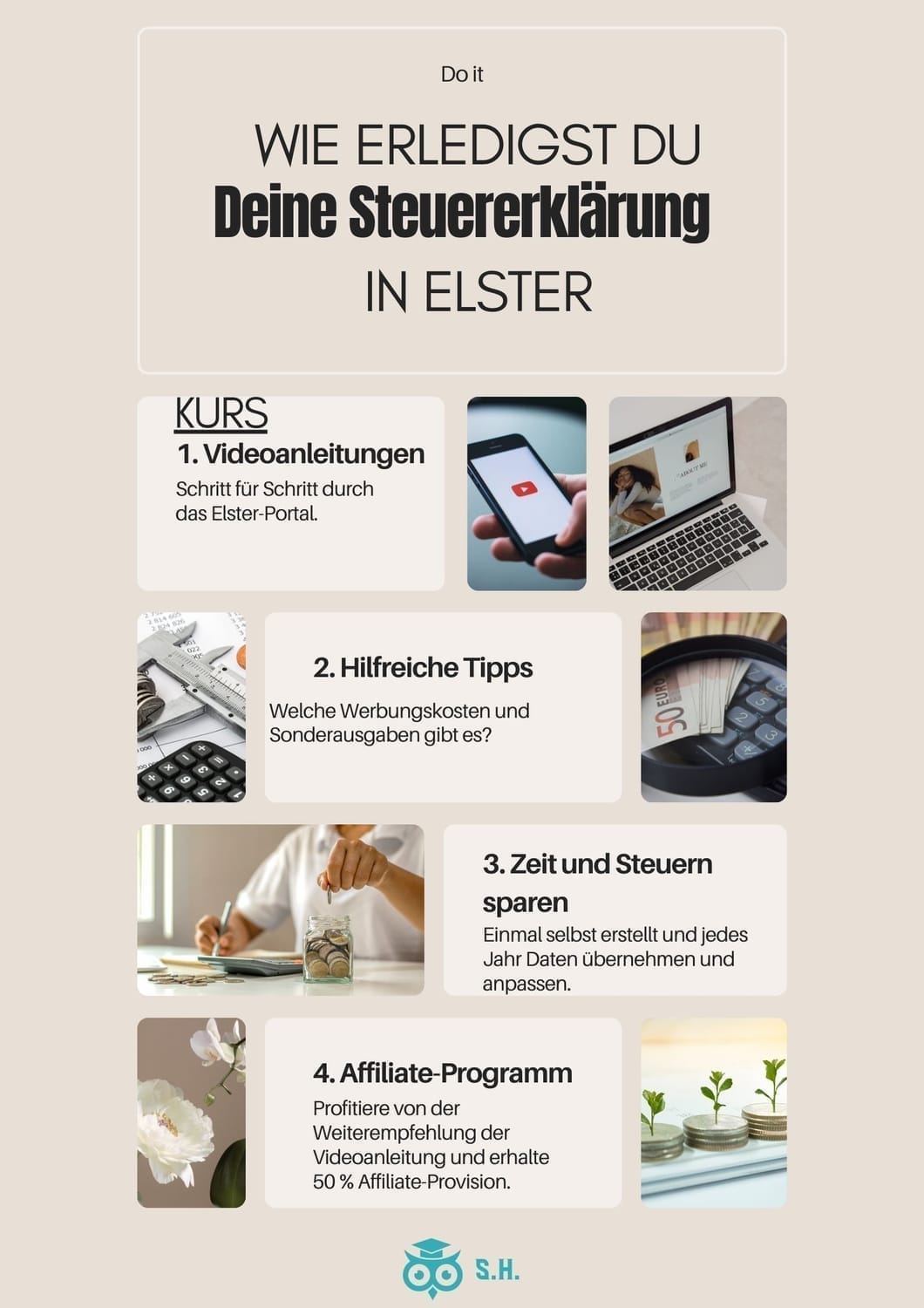 Onlinekurs Wie erledigst du deine Steuererklärung in Elster?