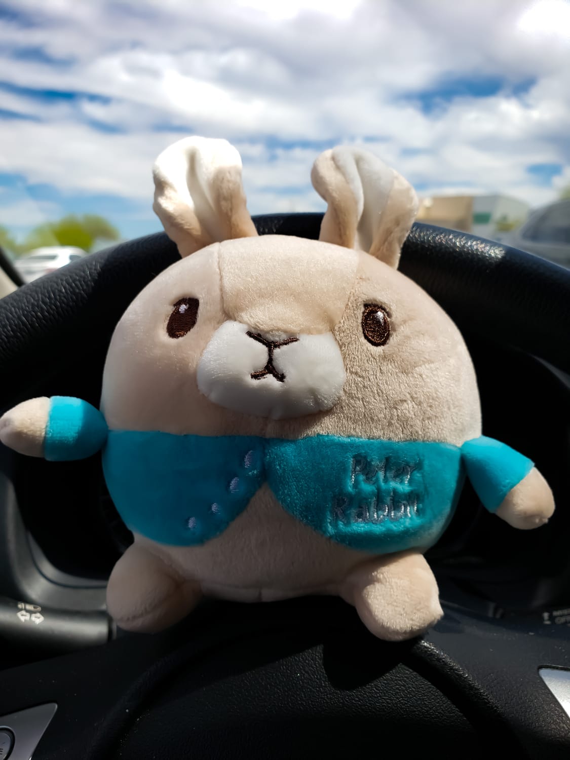 Blue Nissan Note with the words "Senior Owned, the Ad Said" beside the author's portrait, introducing a memoir about freedom, family, and saying goodbye to a beloved car.