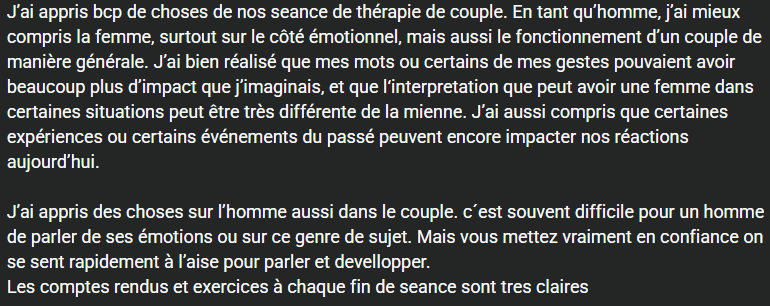 Témoignage client