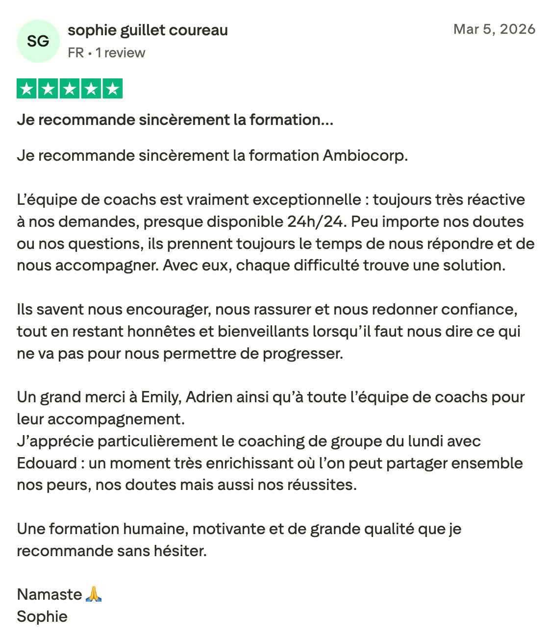 Témoignage