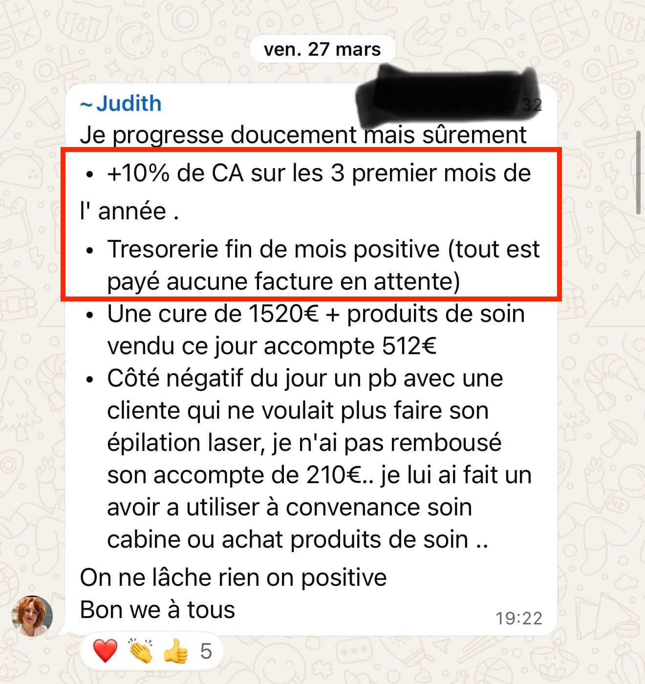 +10% de CA pour Judith
