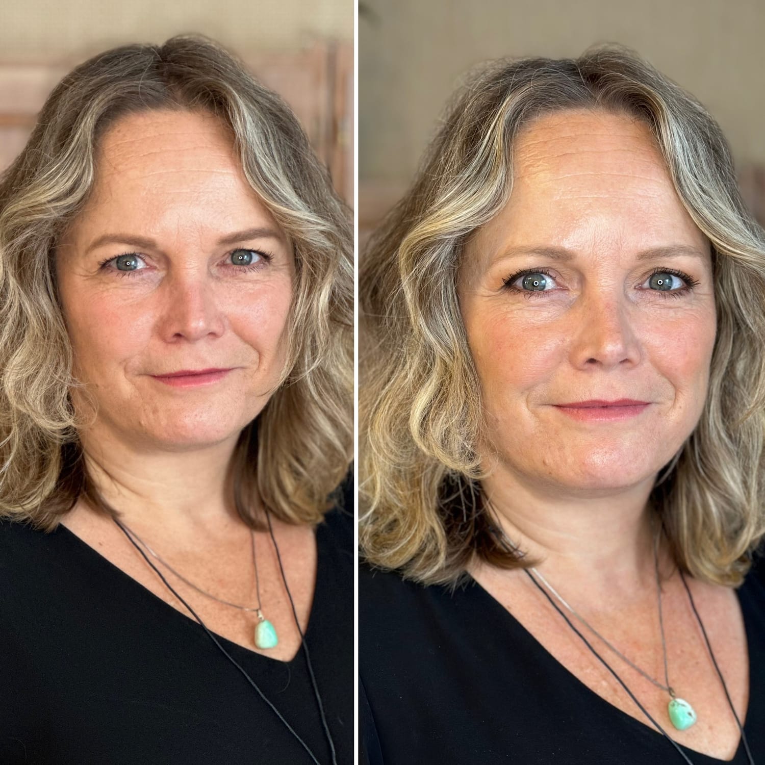 Vrouw van 50 krijgt make‑uples in Hilversum tijdens workshop voor vrouwen 40+