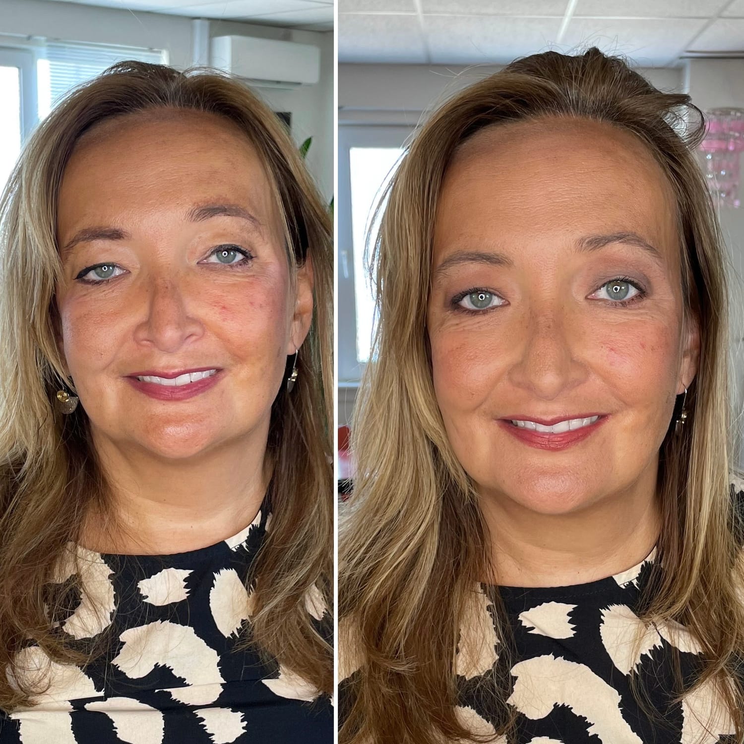 Vrouw van 50 krijgt make‑uples in Hilversum tijdens workshop voor vrouwen 40+