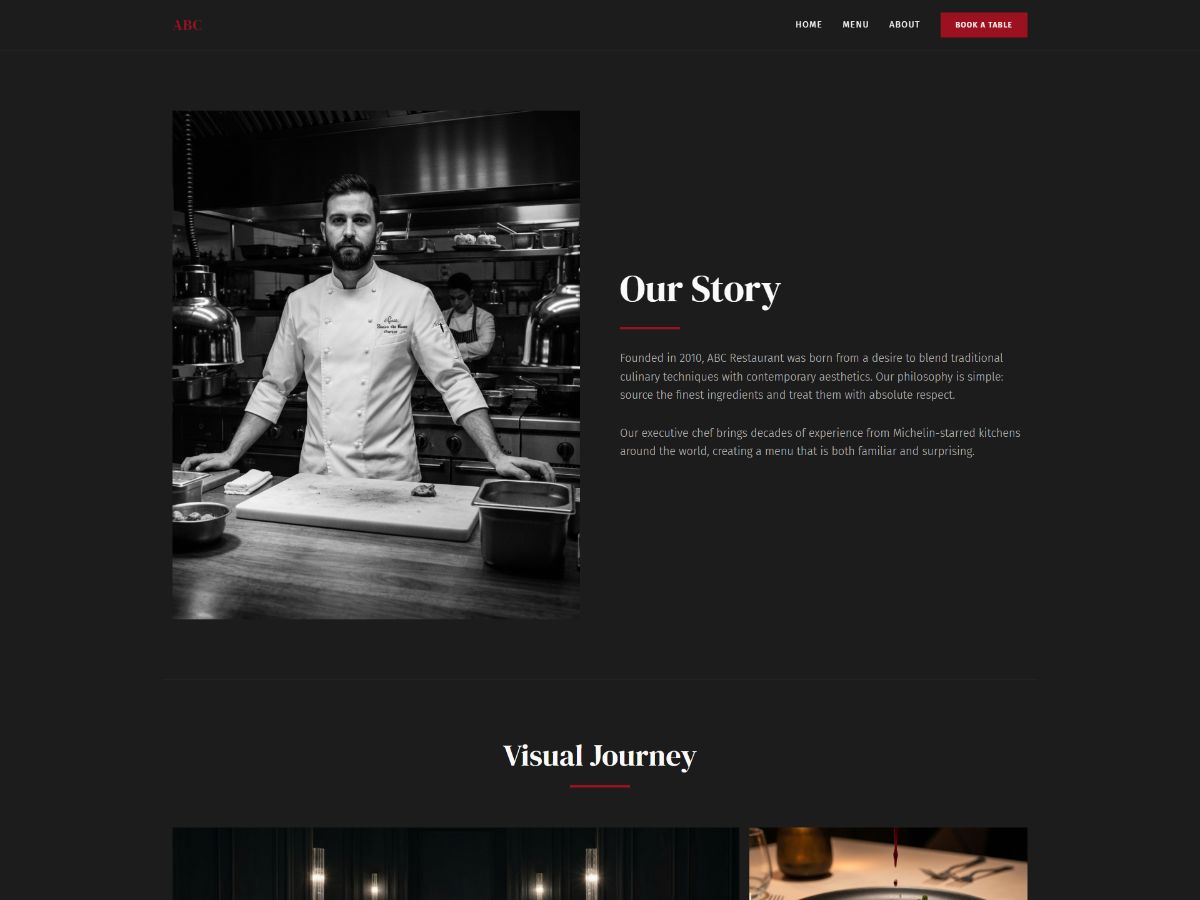 Restaurant Website screenshot 2