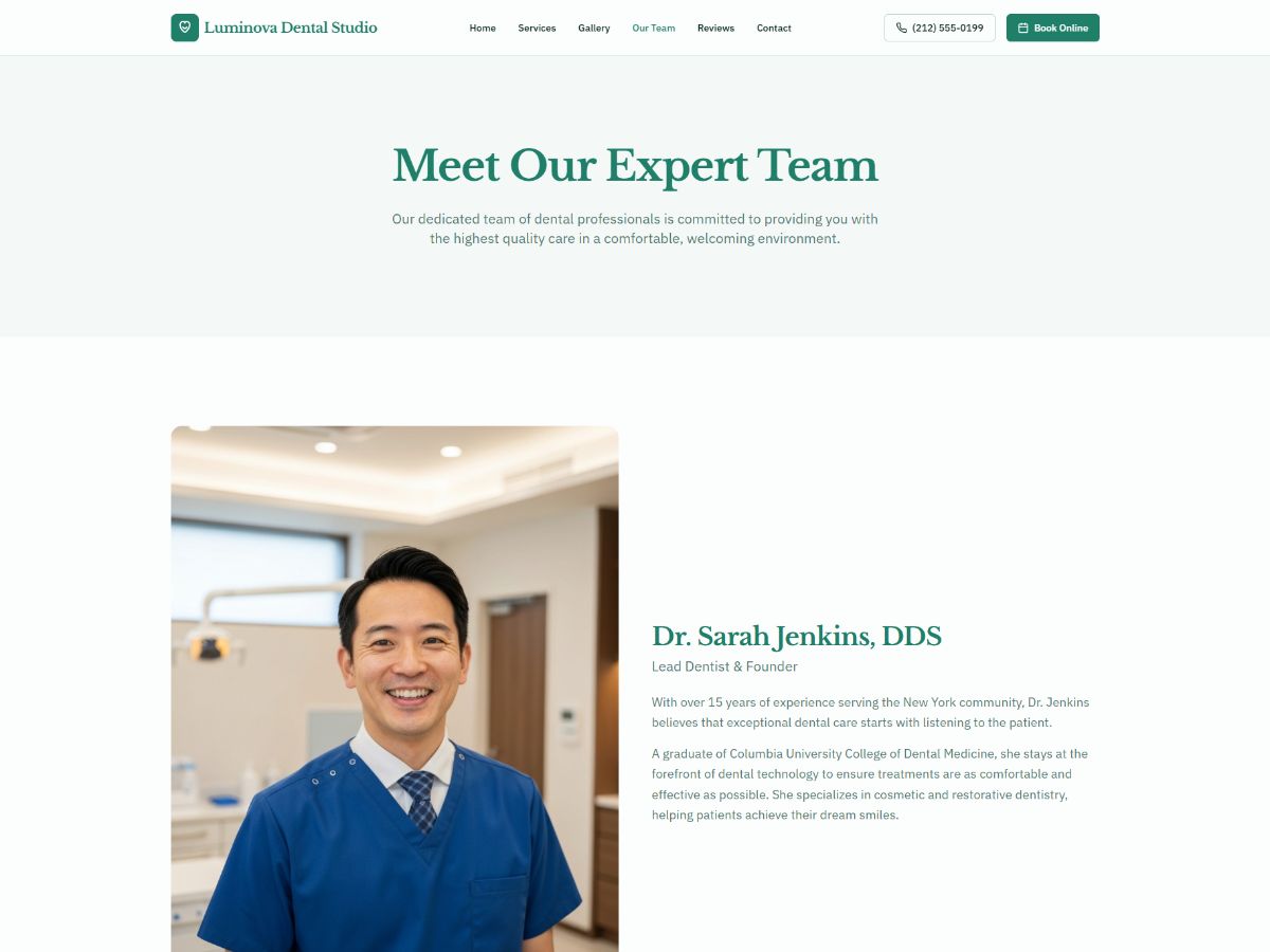 Dental Website screenshot 2