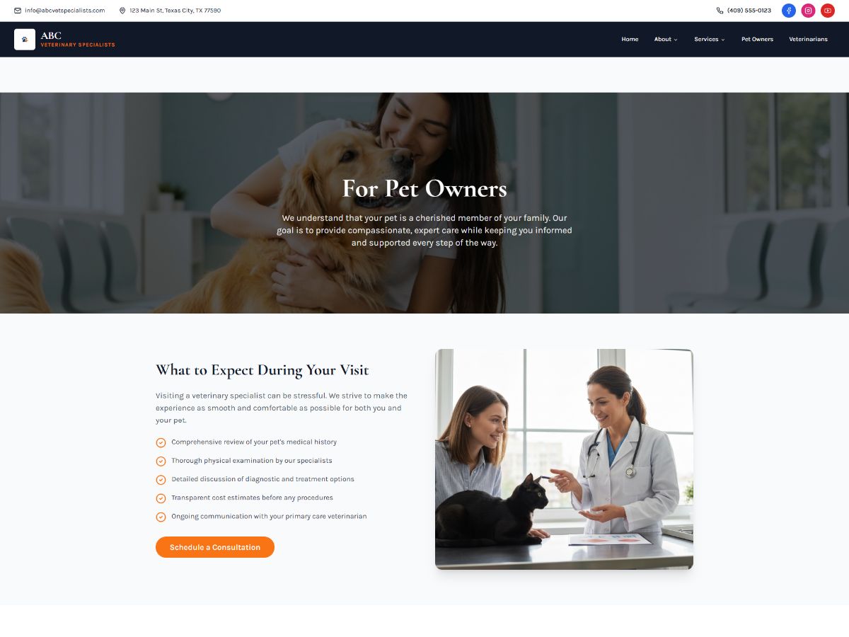 Veterinary Clinic Website screenshot 3