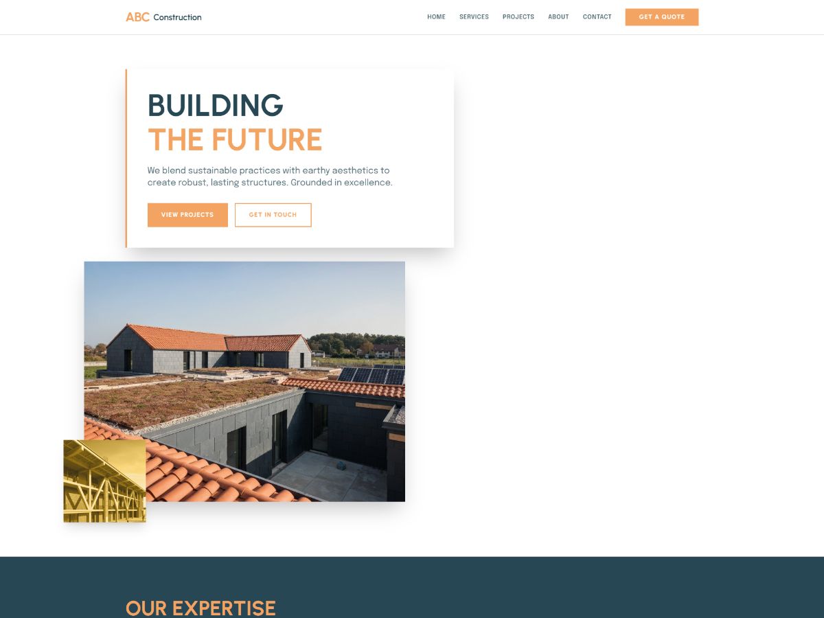 Construction Business Website screenshot 2