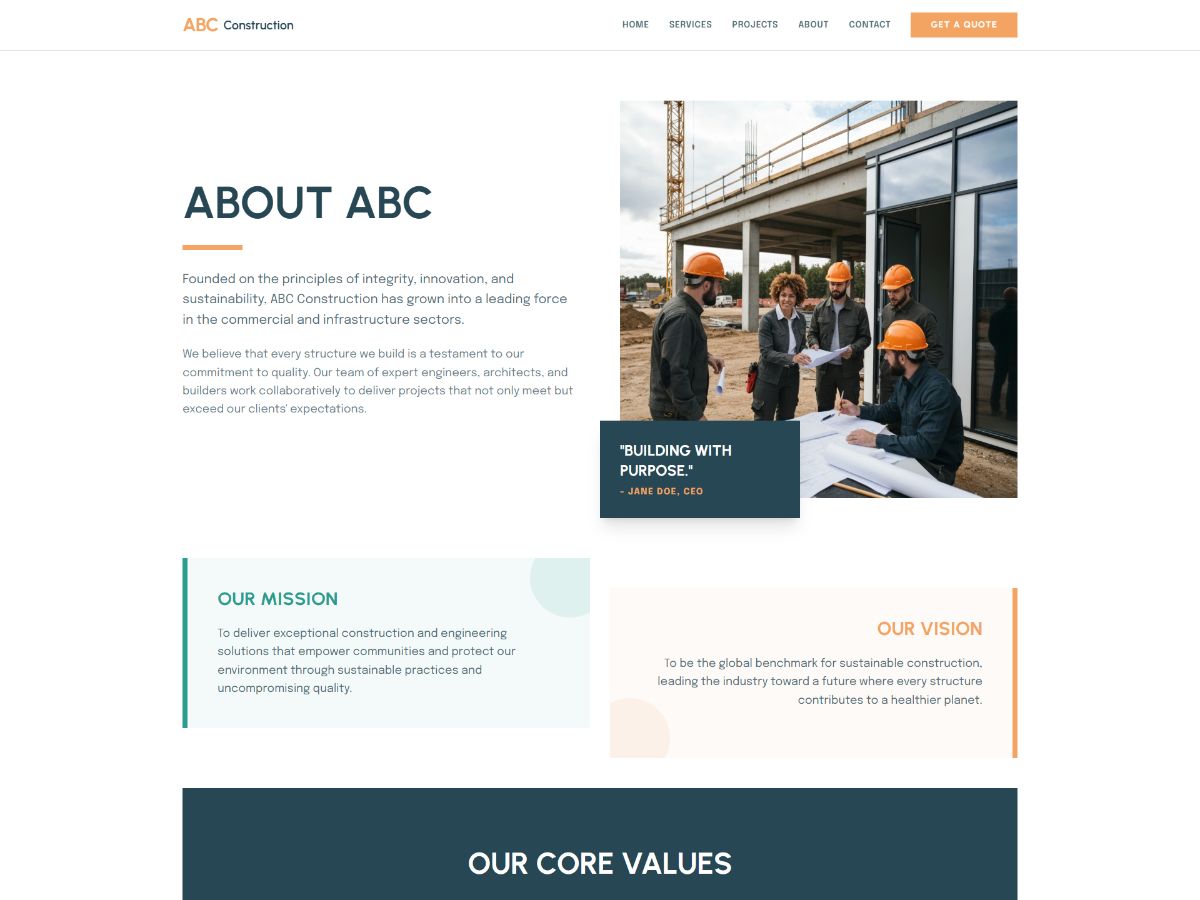 Construction Business Website screenshot 3