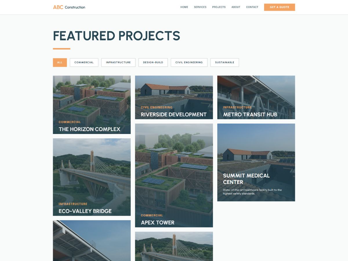 Construction Business Website screenshot 4