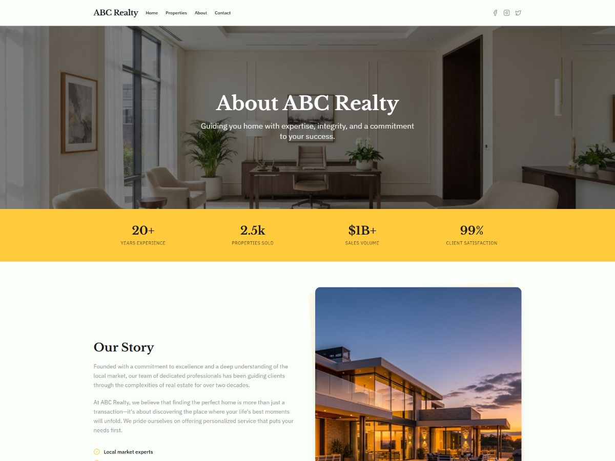 Real Estate Website screenshot 2