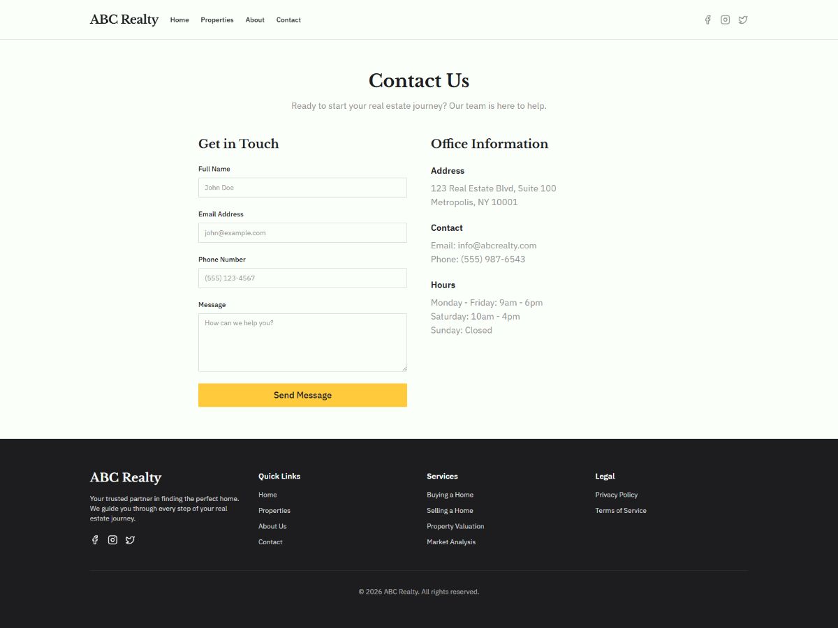 Real Estate Website screenshot 4