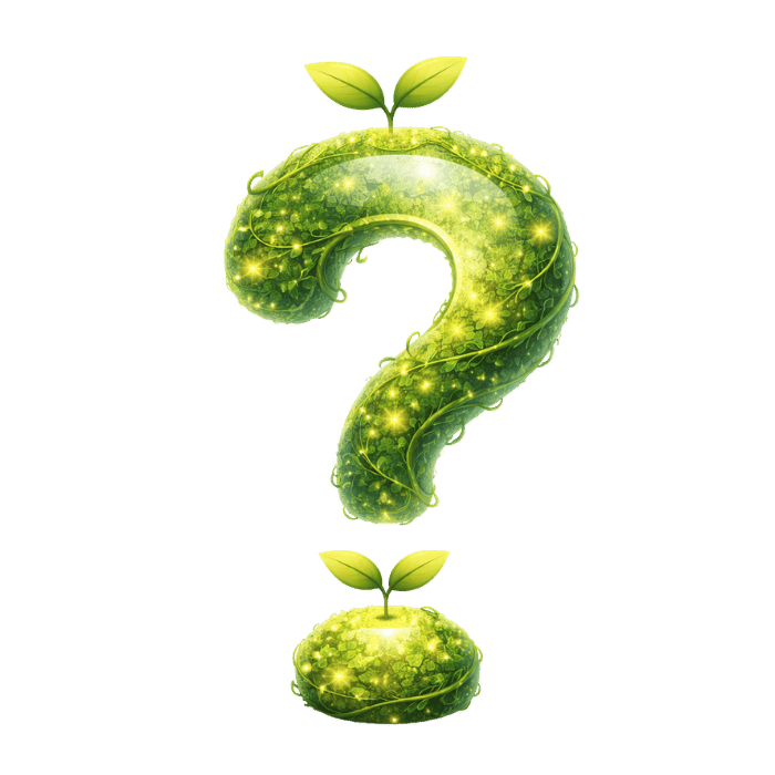 Point d'interrogation avec le design GreenRank