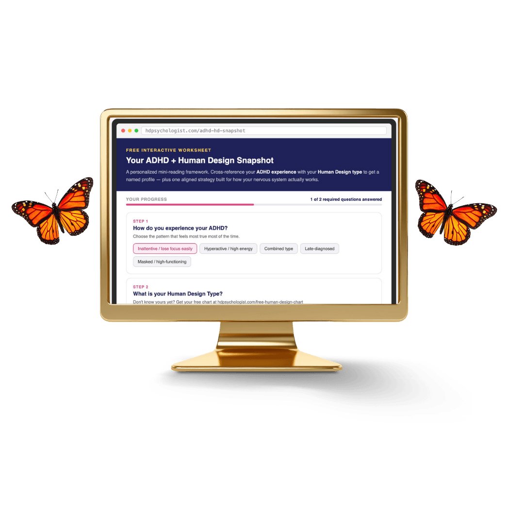 mockup for Your ADHD + Human Design snapshot